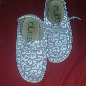 Hey Dude Kids Moccasins - Gray Leopard Print